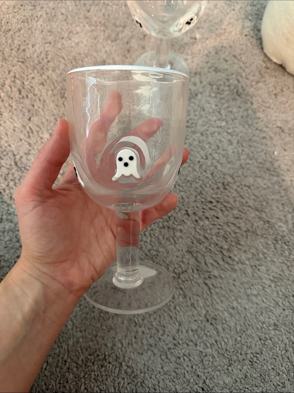 Ghost Accent Clear Wine Glasses - Set of 2 - Picture 2 of 2